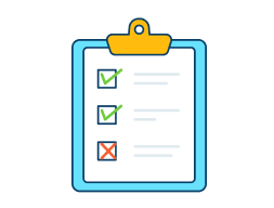 Policies & Procedures, Icon, image of a clipboard with checkboxes.