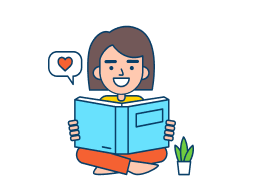 Parent Resources, Icon, image of a woman reading.